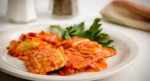 Ravioli displayed on a plate