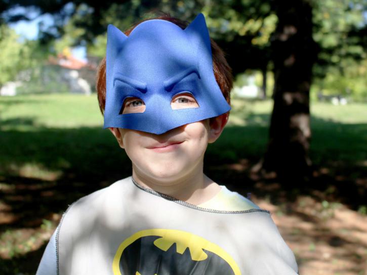A kid dressed as Batman
