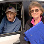 Volunteers Jim Jim Gubluff and Fay Wallin